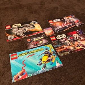 LEGO Star Wars & Aqua Raiders Instruction Booklets Variety Pack